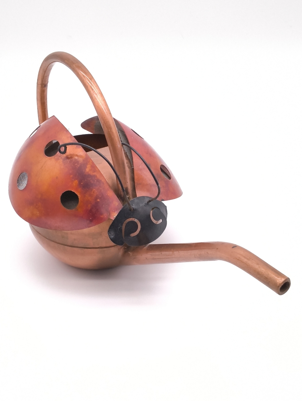 Vintage Solid Copper Ladybug Watering Can | Decorative Indoor Decor